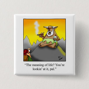 Superskoj Cigar Humor Button Gift Knapp