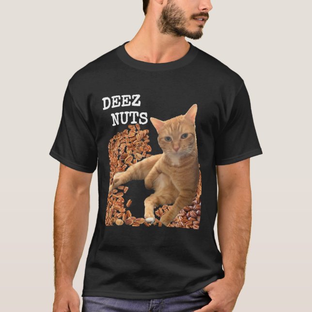 Superskoj DEEZ NÖT skämt med söt, roligt Cat och p T Shirt (Framsida)