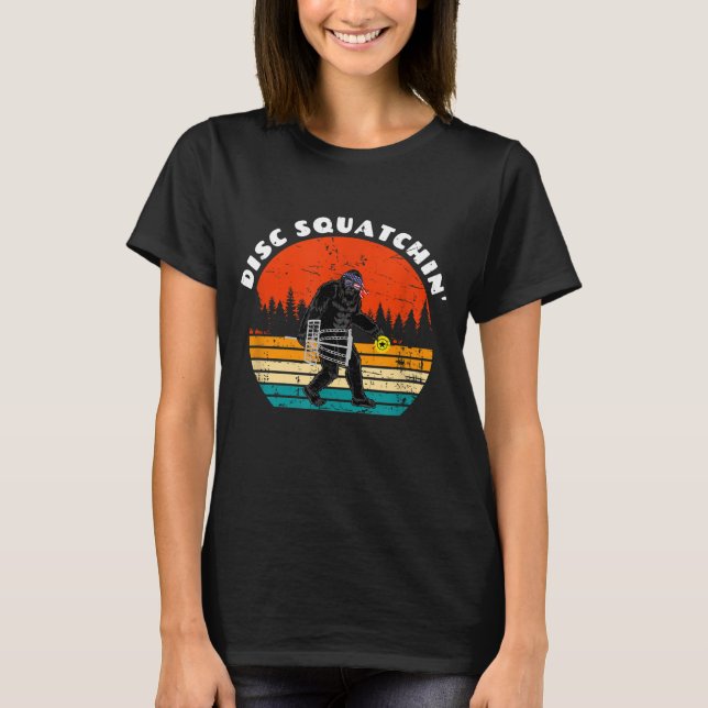 Superskoj Disk Squatchin' Bigfoot Basket Graphic S T Shirt (Framsida)
