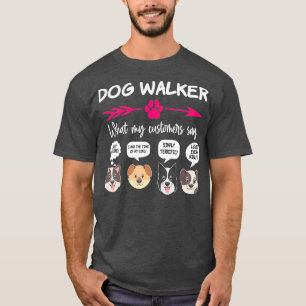 Superskoj Dog Walker Gifts Valps Rolig hund Pet T Shirt