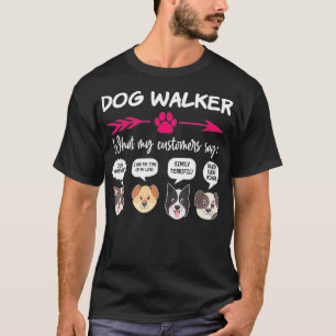 Superskoj Dog Walker Gifts Valps Rolig hund Walkin T Shirt
