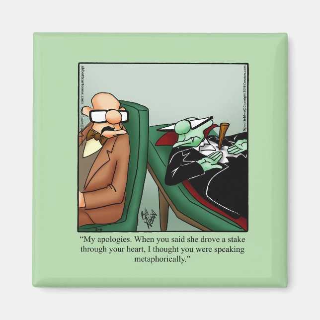 Superskoj Dracula Humor Halloween Magnet (Framsidan)