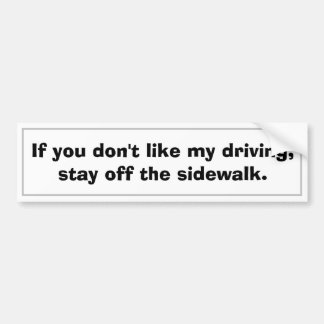 Superskoj Driving Humor Sticker: Sidewaldvarning Bildekal