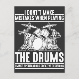 Superskoj Drumming Musician Percussion Drum Player Vykort