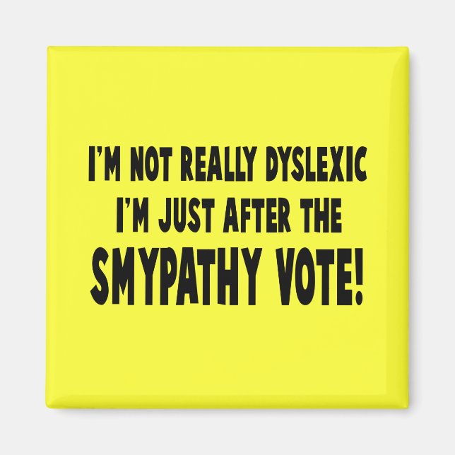 Superskoj dyslexisk slogan magnet (Framsidan)