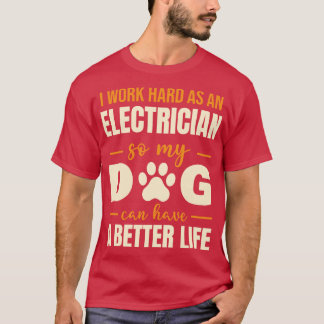 Superskoj Electrician Hund älskare Citote T Shirt