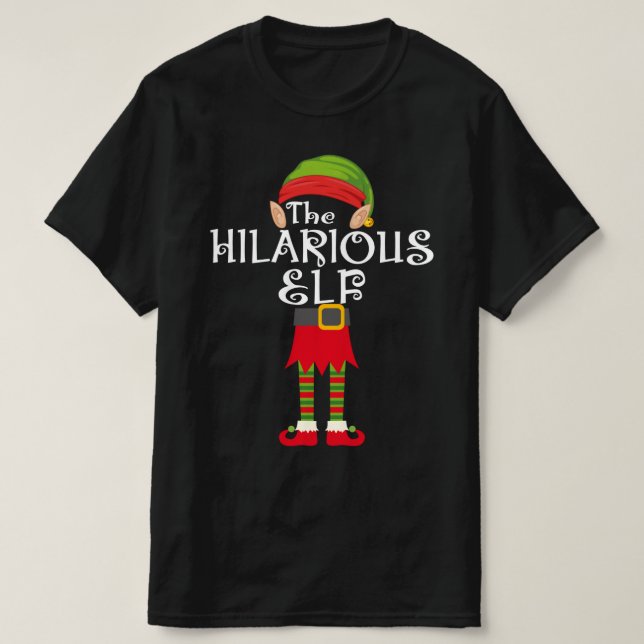 superskoj elf-familjens matchningskristmas t shirt (Design framsida)