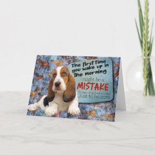 Superskoj från Basset Hound Birthday Kort