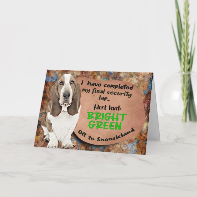 Superskoj från Basset Hound Birthday Kort (Framsida)