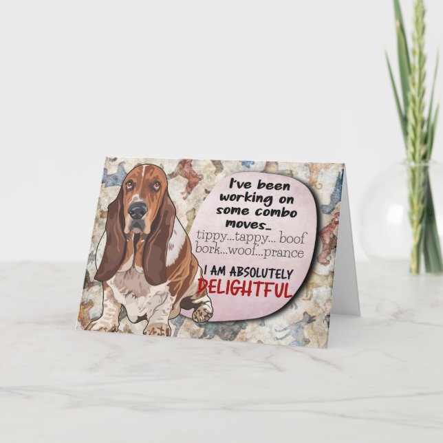 Superskoj från Basset Hound Birthday Kort (Framsida)