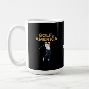 Superskoj Funny Golf of America Meme Trump Pun Kaffemugg