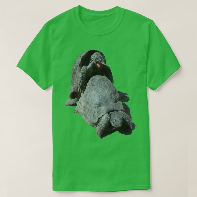 Superskoj Geeky Male Tortoise Mating T Shirt (Design framsida)