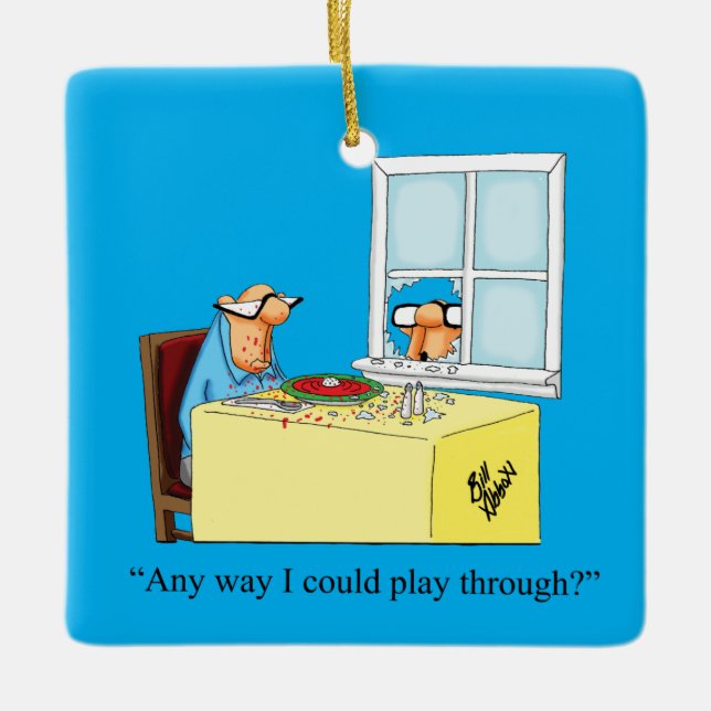Superskoj Golf Humor jul Julgransprydnad Keramik (Framsida)