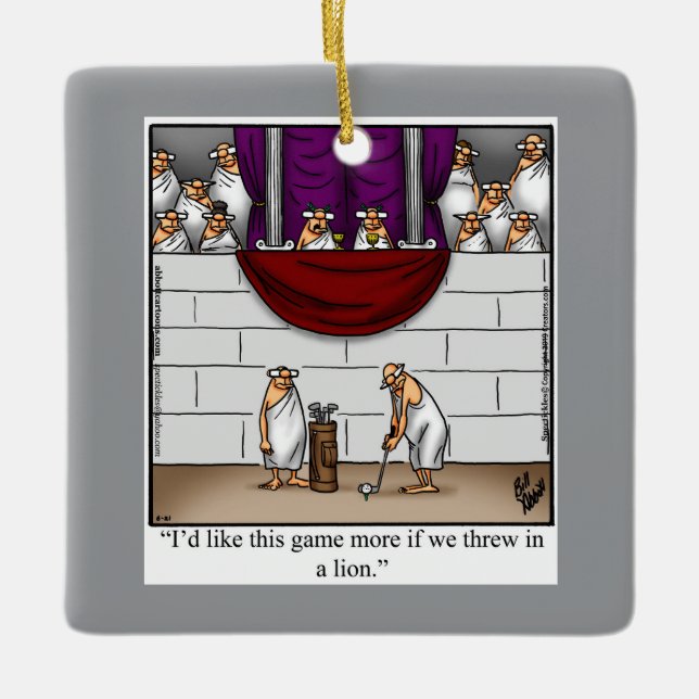 Superskoj Golf Humor jul Julgransprydnad Keramik (Framsida)