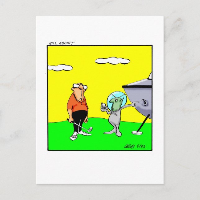 Superskoj Golf Humor vykort (Framsida)