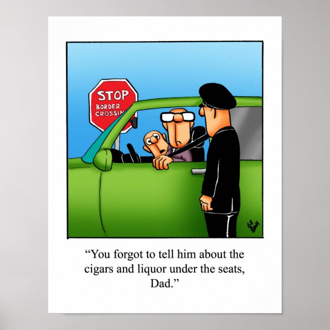 Superskoj Gräns som korsar Humor Poster (Framsidan)