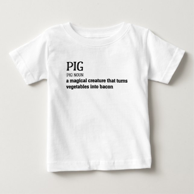 Superskoj Gris och Bacon Definition Funny Gift T Shirt (Framsida)