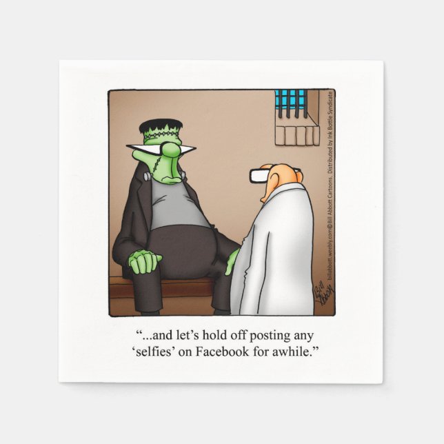 Superskoj Halloween Humor Party Napkins Pappersservett (Framsidan)