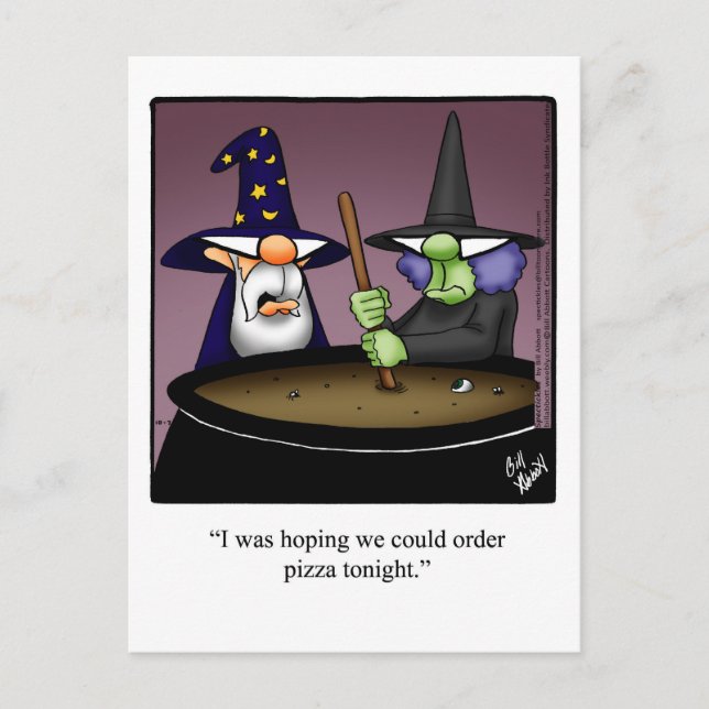 Superskoj Halloween Humor vykort (Framsida)