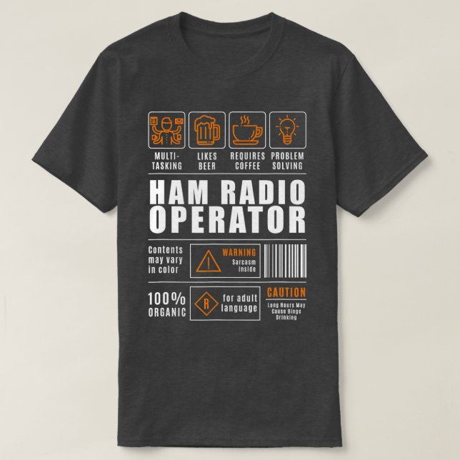 Superskoj Ham Amateur Radio T Shirt (Design framsida)