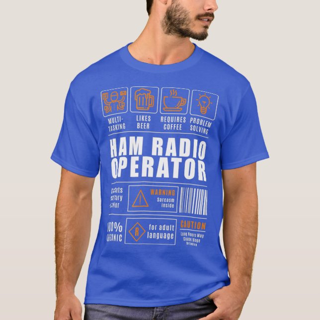 Superskoj Ham Amateur Radio T Shirt (Framsida)