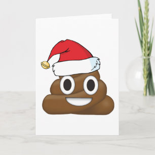 Superskoj Julafton Poop Emoji Helgkort