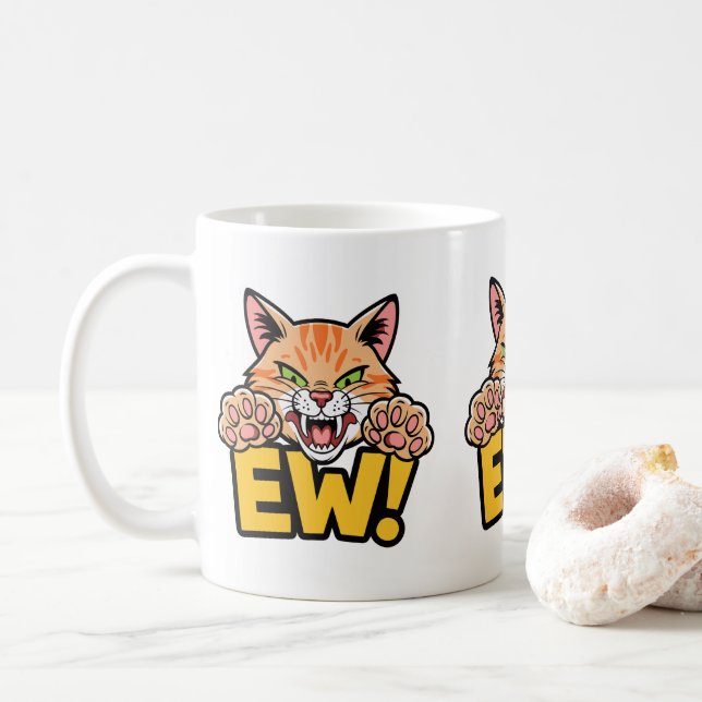Superskoj Kattunge Attitude Cat Lovers Cat Mammor  Kaffemugg (Med munk)