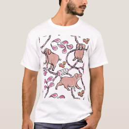 Superskoj kinesiska Gris-året i mönster, välj Färg T Shirt