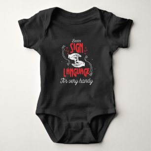 Superskoj Lär dig amerikanska teckenspråk Humor T Shirt