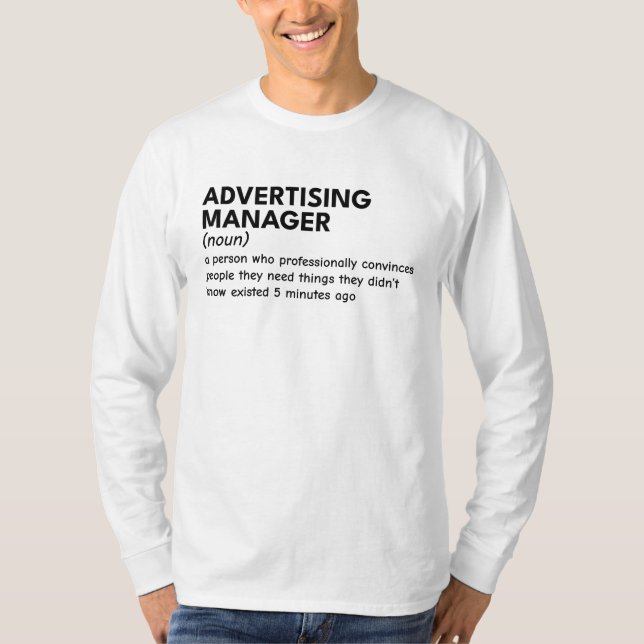 Superskoj Marknadsföring Manager-jobb T Shirt (Framsida)