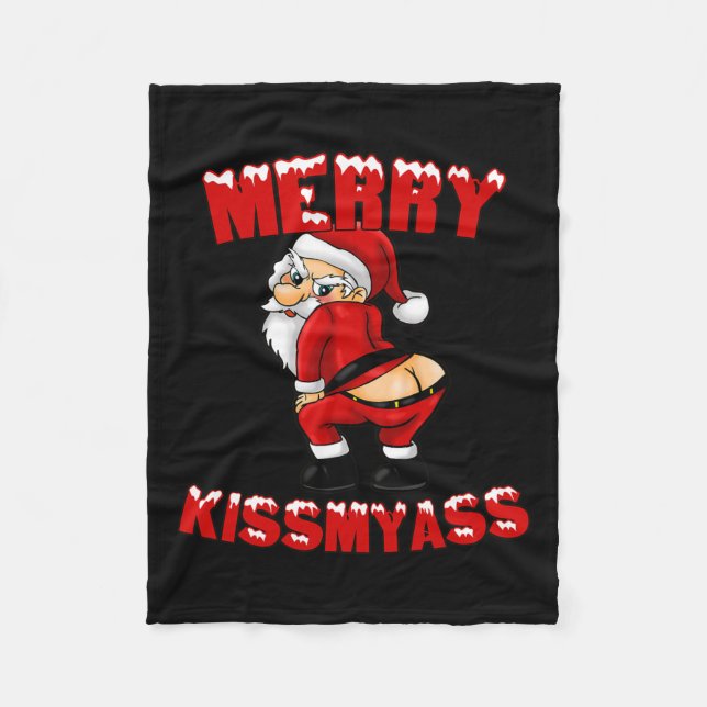 Superskoj Merry Kissmy-jultomten Fleecefilt (Framsidan)