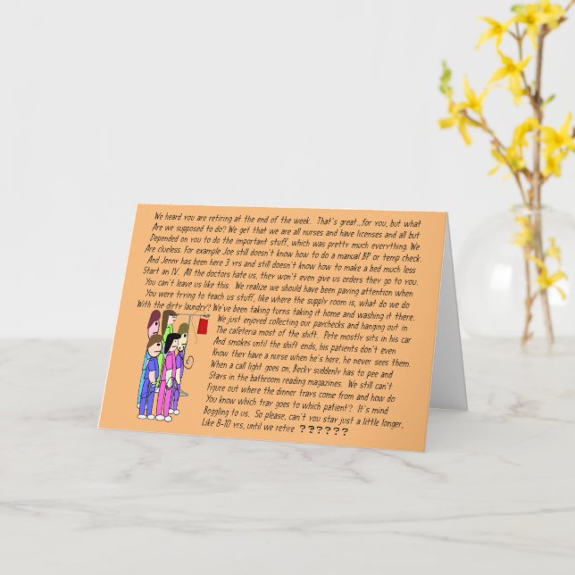 Superskoj Nurse Pension #12 Kort (Gul blomma)