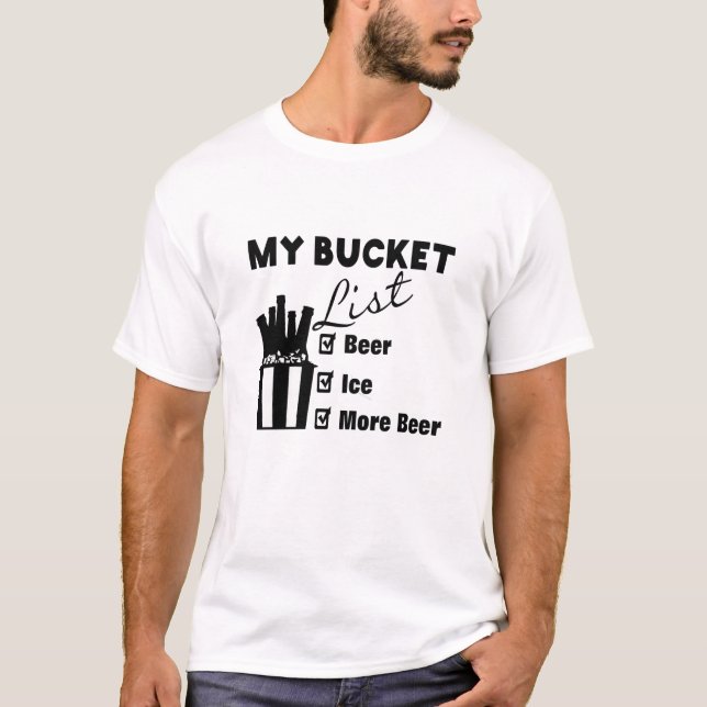 Superskoj Pappa Slogan, Bucket List Funny Pappa Gi T Shirt (Framsida)