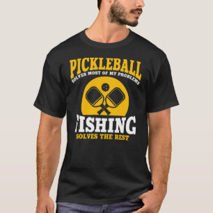 Superskoj Pickleball och fiske som går till T Shirt