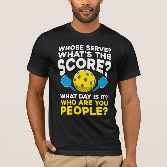 Superskoj Pickleball Quote Humous Sport Idrottare T Shirt (Framsida)