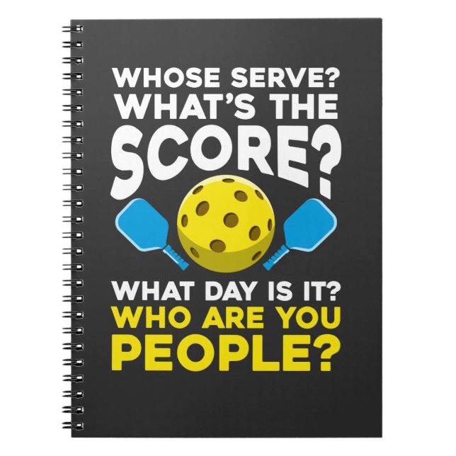 Superskoj Pickleball Quote Humous Sport Idrottares Anteckningsbok (Framsidan)