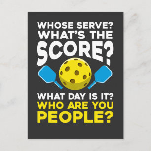 Superskoj Pickleball Quote Humous Sport Idrottares Vykort