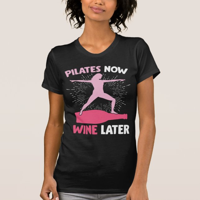 Superskoj Pilates Idrottsman Gift Vin Drinking Wom T Shirt (Framsida)