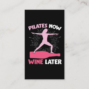 Superskoj Pilates Idrottsman Gift Vin Drinking Wom Visitkort