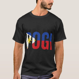 Superskoj Pogi Påstående i Filippinernas Flagga De T Shirt