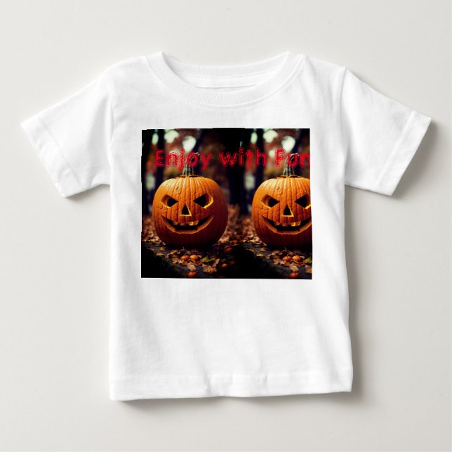 Superskoj Pumpkin Skriv ut T-Shirt. T Shirt (Framsida)
