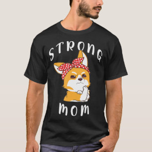 Superskoj Rosie Riveter Amp Corgi Hund som kvinnor T Shirt
