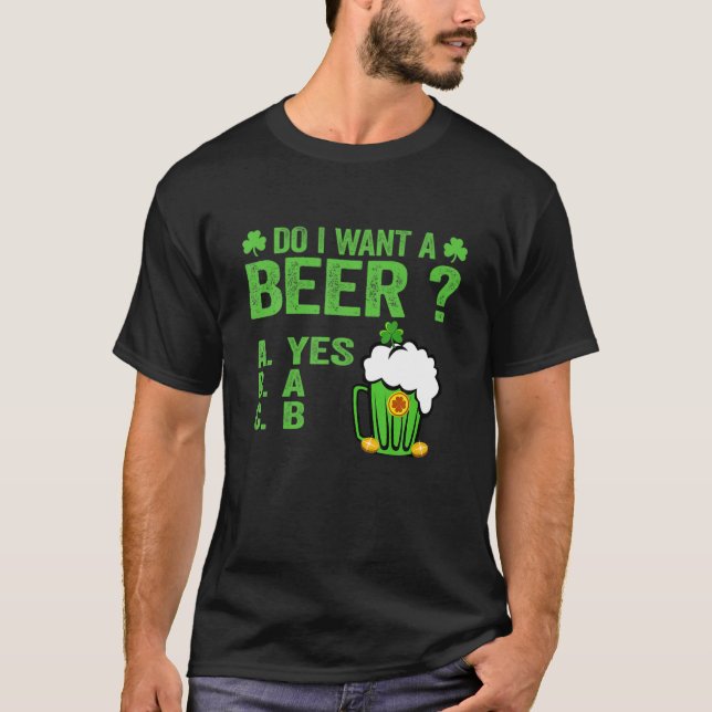 Superskoj som dricker Älskare St paddys day Vill j T Shirt (Framsida)