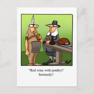 Superskoj Thanksgiving Humor vykort