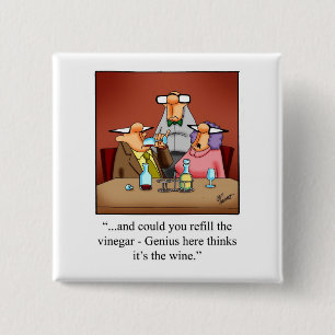 Superskoj Vin Humor Button Gift Knapp
