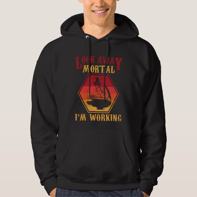 Superskoj Welding Quote Retro Weld Employee Humor Hoodie (Framsida)