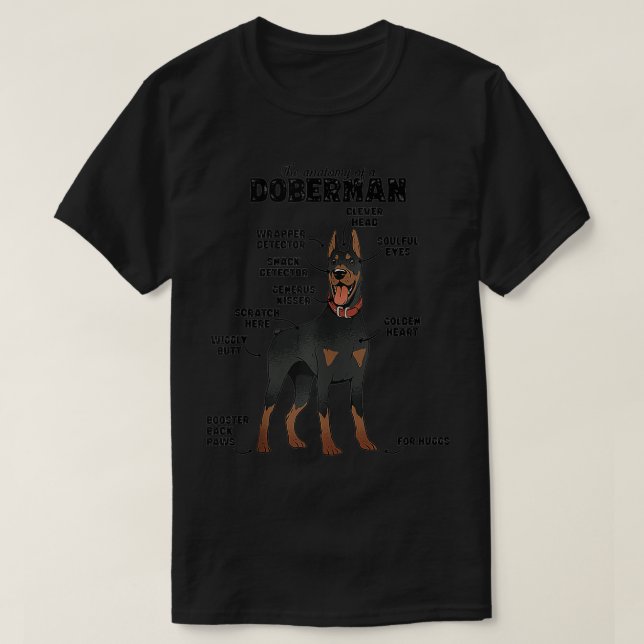 Superskojet Anatomi hos en Doberman T Shirt (Design framsida)
