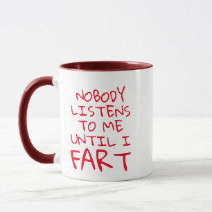 Superskojet Fart Puns Mugg, Roligt ingen lyssnar p Mugg