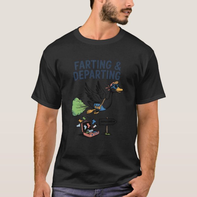 Superskojet Funy Farting Anka Travel Humor Ugly Lu T Shirt (Framsida)