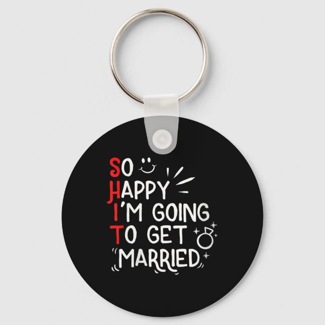 Superskojet Groom Bride W (Womens Funny Giftermål  Nyckelring (Framsida)
